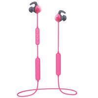 ENKI Wireless Music Earbud Earphone Ultra-Light Bluetooth CSR4.1 Sport in-Ear IPX4 Sweatproof Headphones Headset with Mic, Dual Battery Providing Over 14 Hours Playing Time (Rose Red)