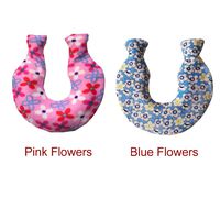 RICH U Shaped Hot Water Bottle,Neck Heat Preservation Hot Water Bag, Coral Fleece Cover Hand Warmer,1400ml