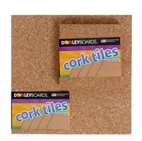 Dooley Boards Light Cork Tiles, 12 x 12 Inches (1212COTL-4)