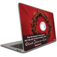 VictoryStore Electronic Device Vinyl Removable Skin Cover, Compatible with MacBook Air or Pro (13 inch) - Christian Theme - Romans 6:23