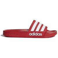 adidas Men's Adilette Shower Slide Sandal, Scarlet/White/Scarlet, 11 M US