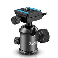 Zecti Professional Metal 360 Degree Rotating Panoramic Tripod Ball Head with Quick Shoe Plate and Bubble Level,up to 20pounds/9kg,for All Tripod,Monopod,Slider,DSLR Camera,Camcorder