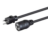 Monoprice Heavy Duty Extension Cord - 2 Feet - Black | Locking Connector - NEMA L5-20R to NEMA 5-20P, 12AWG, 20A, Sjt, 120V