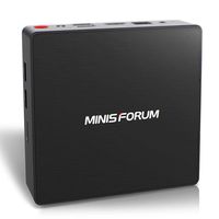 Desktop Mini PC Intel Celeron N3060 Processor (up to 2.48GHz),4G DDR3/64GB eMMC Pre-Installed Windows 10 Pro 4K HDMI&VGA Dual Display with Cooling System USB 3.0/BT 4.2 Dual WiFi