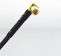 RF coaxial cable SMA male to SMA male right angle Made in U.S.A. RG58 10ft