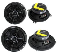 Kicker 5.25" 200W (Pair) + Kicker 6.5" 240W 2-Way Car Coaxial Speakers (Pair)