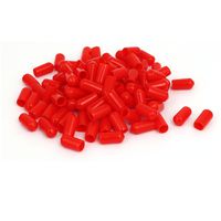 uxcell 6.5mm Inner Dia Rubber Insulated End Cap Screw Thread Protector Cover Red 100pcs