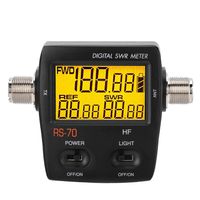 Bewinner Short Wave Digital SWR Standing Wave Meter,Maximum Measurable Power Range up to 200W,LED Backlight Display,Forward/Reversed/VSWR Ration in One Push Button - 1.6-60 Mhz Standing Wave Meter