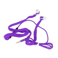 JonerytimeUniversal 3.5mm Shoelace Stereo Handfree Headphone Earphone Headset with Mic (Purple)