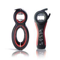 Jar Opener Bottle Opener, 5-in-1 and 6-in-1, Can, Soda, and Jar Openers, Twist Off Lid - Jar Opener for Seniors and Arthritic Hands, Seniors with Arthritis, Hand Weakness (2 pack)