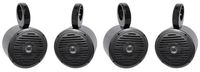 (4) Rockville MS525B 5.25" 800 Watt Marine Boat Wakeboard Tower Speakers-Black