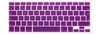 HRH English Silicone Keyboard Cover Skin for MacBook Air 13,MacBook Pro 13/15/17 (with or w/Out Retina Display, 2015 or Older Version)&Older iMac European/ISO Keyboard Protector-Purple