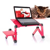 Laptop Desk-ToonshareLaptop Table Adjustable Lap Tray Large Size Bed Serving Tray Breakfast Table Foldable Notebook Computer Desk hot pink
