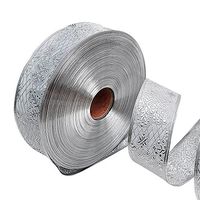 Ornerx Satin Christmas Ribbon Snowflake 2-1/2" x 8 yd