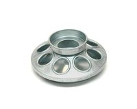 Brower MJ9 8-Hole Galvanized Mason Jar Feeder for Chicks and Small Birds