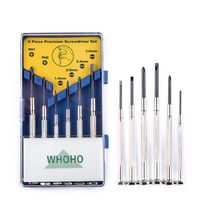 Whoho - 6 Pcs Mini Precision Screwdriver Set, Perfect Portable Repair Tool, 6 Different Sizes of Flat Head and Phillips, Suitable for DIY Projects, Glasses Repair, Game Controllers, Repair Toys, Etc.