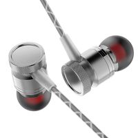 YJYdada 3.5mm in Ear Stereo Headphone Headset Super Bass Music Metal Earphone Earbuds (Gray)