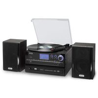 Jensen(r) Jta-990 3-Speed Stereo Turntable Cd Recording System With Cassette Player, Am/fm Stereo Radio & Mp3 Encoding
