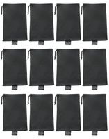 Edge I-Wear 12 Piece Extra Large Microfiber Black Cleaning Cloth for Glasses, Phones and Monitor B04L-BLK-12