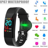 ONDY M5 Fitness Tracker Smart Watch, IP67 Waterproof Heart Rate Monitor, Message Reminder, Smart Bracelet with Pedometer Compatible with Android iOS