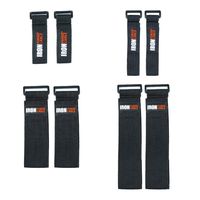 Extension Cord Wrap Organizer, 8 Piece Multi-Pack of Elastic Storage Straps - Two 6 Inch, Two 9 Inch, Two 12 Inch, and Two 18 Inch Stretchy Hook and Loop Cinch Straps for Power Cables, Hoses, Ropes