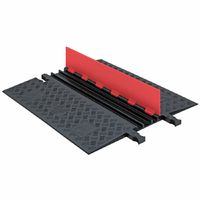 Guard Dog GD3X75-O/B Heavy Duty 3 Channel Low Profile Cable Protector with ADA Compliant Ramp, Orange Lid with Black Ramp, 36" Length, 30.3" Width, 1.25" Height