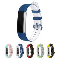 Tinkel Fitbit Bands Replacement Bands Compatible with Fitbit Alta and Alta HR Silica Gel Bracelet Strap Adjustable Replacement Strap for Women Men -Blue