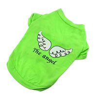 Axchongery Dog Vest, The Angel Pet Shirt Spring Puppy Sleeveless T-Shirts Small Dog Clothes (Green, s)