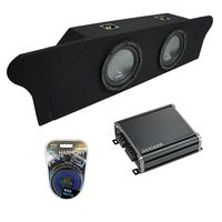 Compatible with 2012-2015 Chevy Camaro Coupe Trunk Harmony R124 Dual 12" Sub Box & CXA400.1 Amp