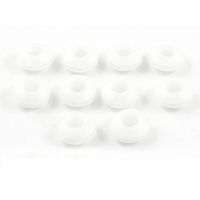 uxcell 10 Pcs Wire Coil Protector Dual Side White Rubber Grommets 6mm