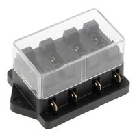 12V 4Way Circuit Boat Auto Blade Fuse Box Block Holder Safety Automotive Portable Mini Car