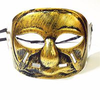 Mardi Gras Party Masquerade Mask,Halloween mask Knight mask Pig Head mask Fancy Dress Dance Party mask Horror mask Antique Gold Prom Masks