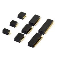 Gikfun 2x2 3 4 5 6 8 10 12 Pin 2.54mm Stackable Female Header Kit for Arduino (Pack of 16pcs) EK1788