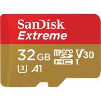 SanDisk SDSQXVF-032G-AN6MA Extreme MICROSDHC Memory Card, 32GB, Class 10, 90/60MB/S, with Adapter