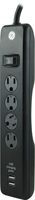 GE 4 Outlet 2 USB Port Power Strip Surge Protector, 3ft. Power Cord, Black, 36189-P1