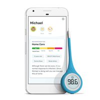Kinsa Smart Thermometer for Fever - Digital Medical Baby, Kid and Adult Termometro - Accurate, Fast, FDA Cleared Thermometer for Oral, Armpit or Rectal Temperature Reading - QuickCare