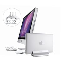 Kavalan Adjustable Aluminum Vertical Laptop Stand, Heavy Duty Aluminum Alloy Desktop Space-Saving Laptop Holder Stand for MacBook Air, MacBook Pro, Surface, Dell, HP and More