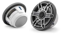M6-770X-S-GmTi 7.7-inch (196 mm) Marine Coaxial Speakers, Gunmetal Trim Ring, Titanium Sport Grille