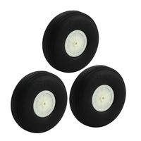 3pcs RC Airplane Spare Parts Nylon Hub PU Spoke Wheel Tire 5"x1.6"