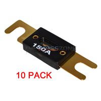 10 x Gold Plated 150 Amp 150A Car Audio ANL Fuse (10/Pack)