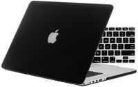 Kuzy 2in1 Retina 13-Inch BLACK Rubberized Hard Case and Keyboard Cover for Apple MacBook Pro 13.3" with Retina Display Models: A1502 and A1425 (NEWEST VERSION) - BLACK