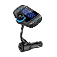 Bluetooth Car Adapter Cigarette Lighter Aux Hands free Car Kit Mp3 Music Player FM Transmitter Radio Adapter with Screen Off Switch & Mic for iPhone 7 Plus X 8, Samsung Galaxy S8+ Note 8 Android