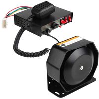 DC 12V 200W 8 Tones Wired PA Loudspeaker Emergency Electronic MIC System for Car Warning Alarm Police Fire Siren Horn