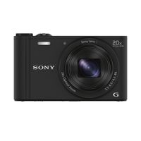 Sony DSCWX350 Compact Digital Camera with Wi-Fi and NFC - Black (18.2MP, 20x Optical Zoom)