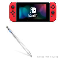 Nintendo Switch Stylus Pen, BoxWave [AccuPoint Active Stylus] Electronic Stylus with Ultra Fine Tip for Nintendo Switch - Metallic Silver