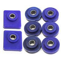 PLSUS 8PCS Square & Round Hood Hinge Pivot Bushing Set Kit For Peterbilt 379 Blue