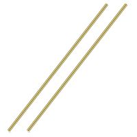 1/4 Inch Brass Round Rod, Favordrory 2PCS Brass Round Rods Lathe Bar Stock, 1/4 Inch in Diameter 14 Inch in Length
