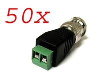 New 50 PCS Coax CAT5 To Camera CCTV BNC Video Balun Connector For CCTV Camera