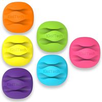 iGotTech Cable Clips and Cord Management System: Desktop Cable Organizer and Computer, Electrical, Charging or Mouse Cord Holder (Multicolor)