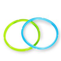 Silicone Sealing Ring - Seal Lasting & BPA-free - Fits IP-DUO60, IP-LUX60, IP-DUO50, IP-LUX50, Smart-60, IP-CSG60 and IP-CSG50 - Pack of 2 Blue & Green - By Super Kitchen